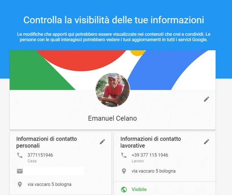 Controlla la visibilità delle tue informazioni su Google