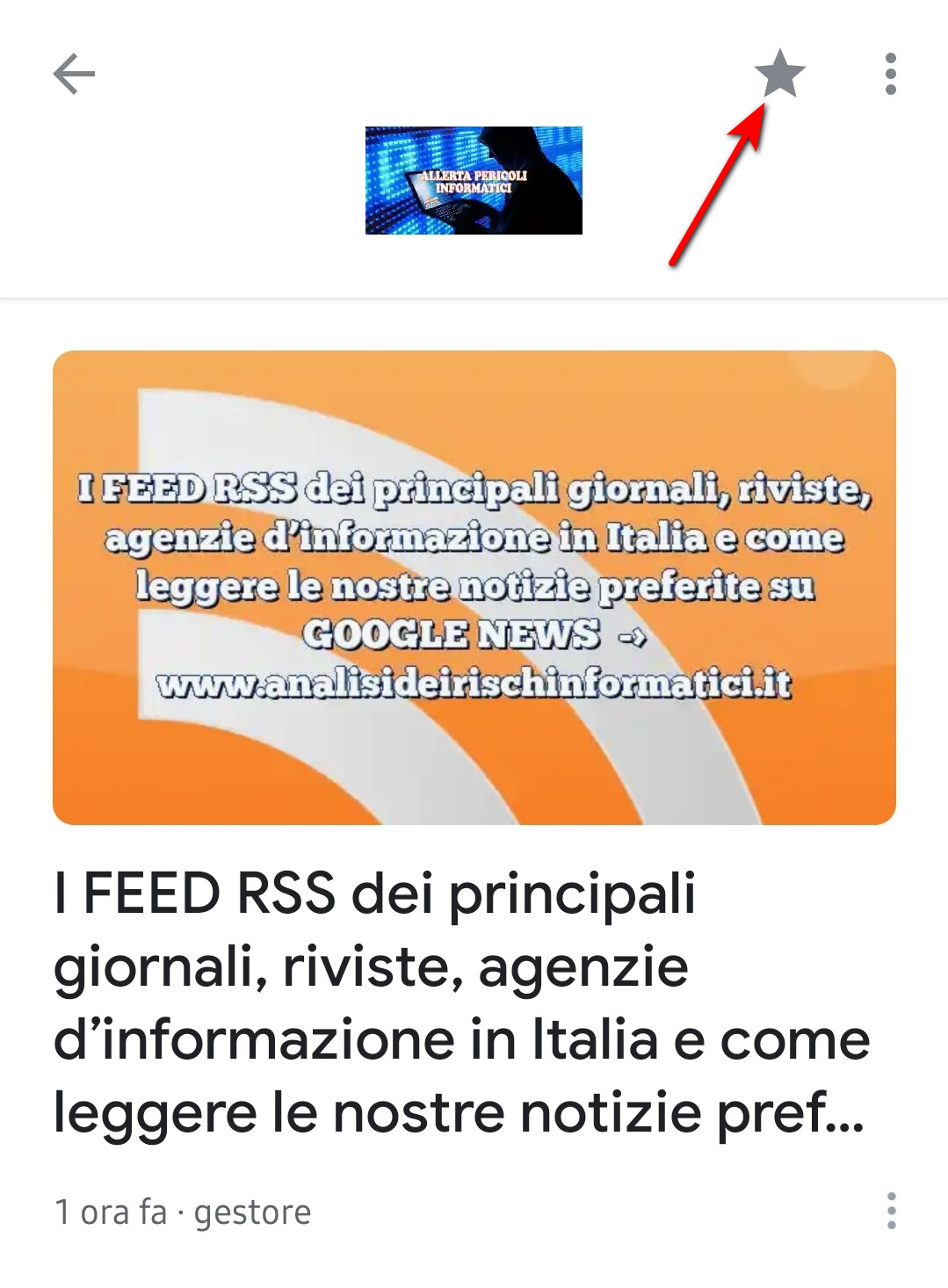 feed-analisi-dei-rischi I FEED RSS dei principali giornali, riviste, agenzie d’informazione in Italia e come leggere le nostre notizie preferite su GOOGLE NEWS