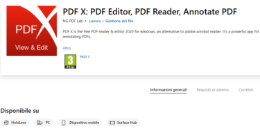 PDF X : L’ALTERNATIVA GRATUITA E COMPLETISSIMA AD ACROBAT PER WINDOWS