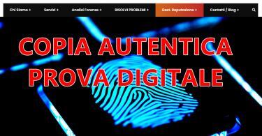 COPIA AUTENTICA PROVA DIGITALE : il nuovo sito di INFORMATICA IN AZIENDA dedicato alla acquisizione di prove digitali