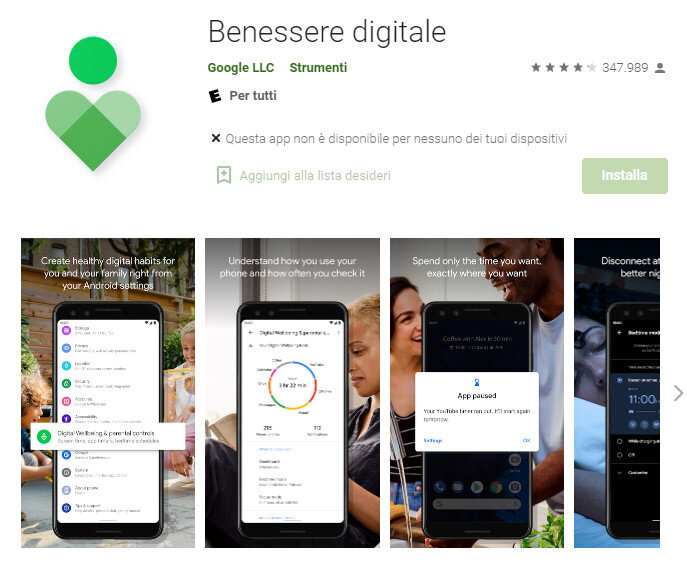 Controllare uso ed abuso del telefono grazie alla APP Benessere digitale di Google