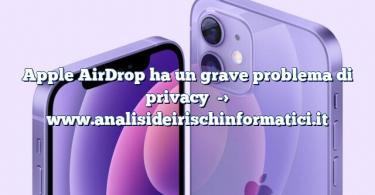 Apple AirDrop ha un grave problema di privacy