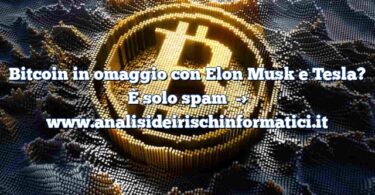 Bitcoin in omaggio con Elon Musk e Tesla? È solo spam