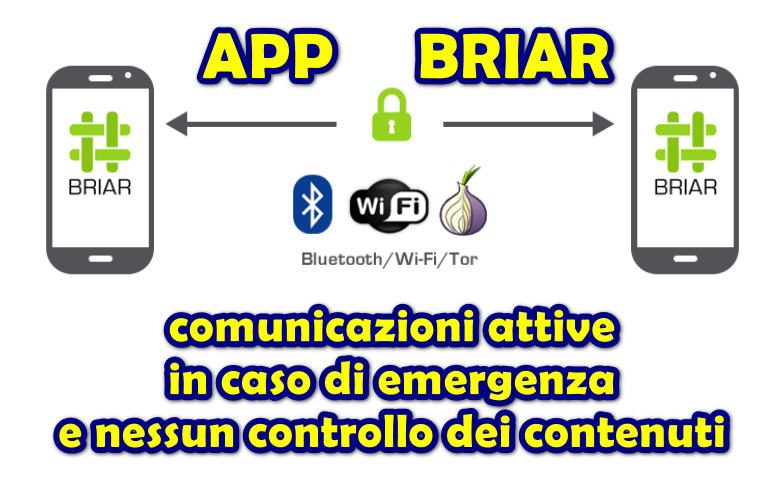 APP BRIAR : comunicazioni attive in caso di emergenza e nessun controllo dei contenuti