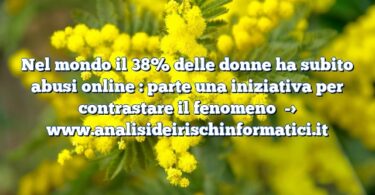 Nel mondo il 38% delle donne ha subito abusi online : parte una iniziativa per contrastare il fenomeno