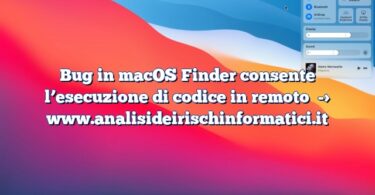 Bug in macOS Finder consente l’esecuzione di codice in remoto