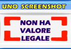 UNO SCREENSHOT NON HA VALORE LEGALE