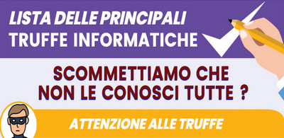 lista delle principali truffe informatiche