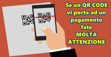 Se un QR CODE vi porta ad un pagamento fate MOLTA ATTENZIONE