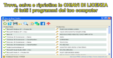 Trova, salva e ripristina le CHIAVI DI LICENZA di tutti i programmi del tuo computer