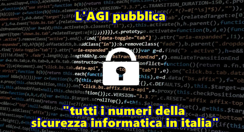 L’AGI pubblica “tutti i numeri della sicurezza informatica in italia”