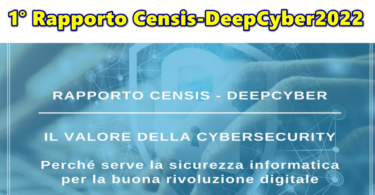 1° Rapporto Censis-DeepCyber: il valore della cybersecurity