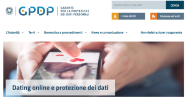 Il Garante della Privacy sul Dating Online