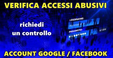 verifica accessi abusivi facebook google richiedi controllo