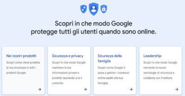 FAI UN CONTROLLO : CENTRO PER LA SICUREZZA ONLINE DI GOOGLE