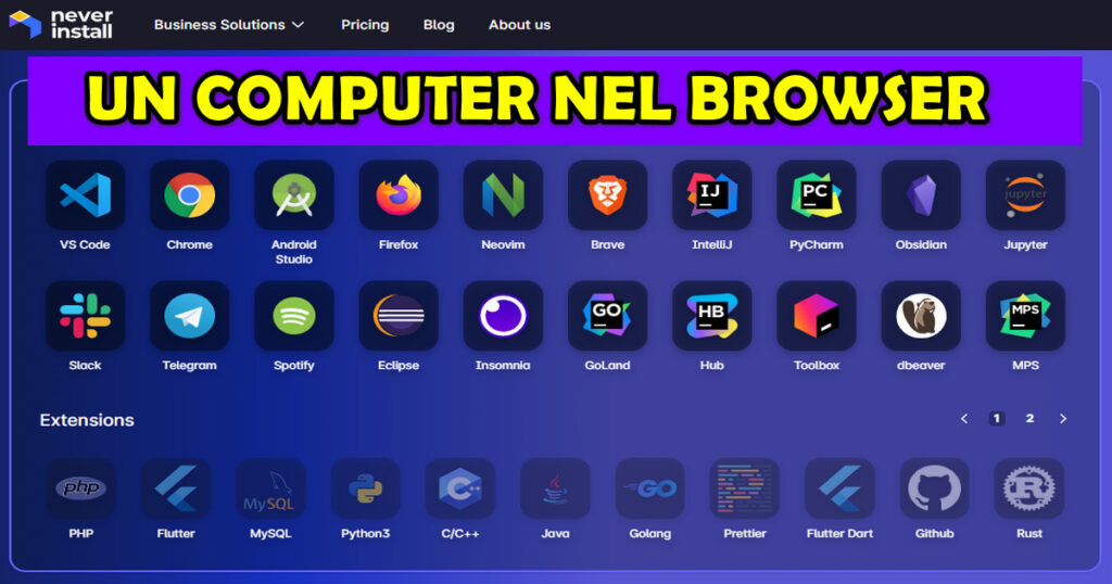 UN COMPUTER NEL BROWSER : ACCEDI DA QUALSIASI DISPOSITIVO AD UN COMPUTER COMPLETO