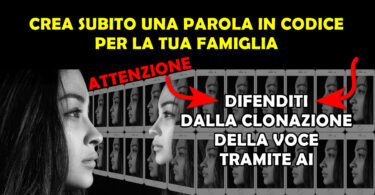 CREA SUBITO UNA PAROLA IN CODICE PER LA TUA FAMIGLIA : DIFENDITI DALLA CLONAZIONE DELLA VOCE TRAMITE AI