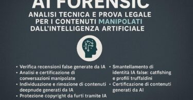 AI FORENSIC: ANALISI TECNICA E PROVA LEGALE PER I CONTENUTI MANIPOLATI DALL’INTELLIGENZA ARTIFICIALE