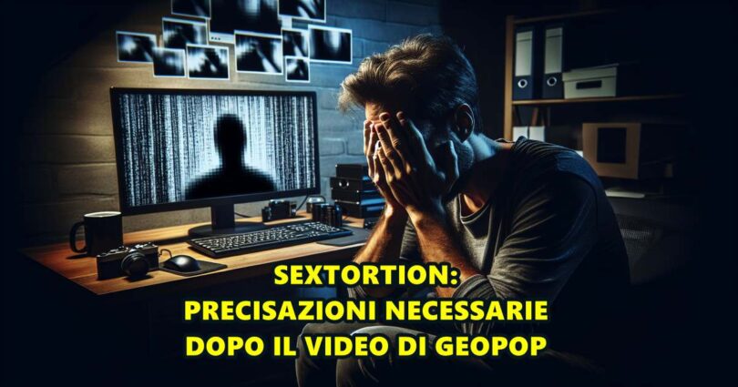 SEXTORTION: PRECISAZIONI NECESSARIE DOPO IL VIDEO DI GEOPOP