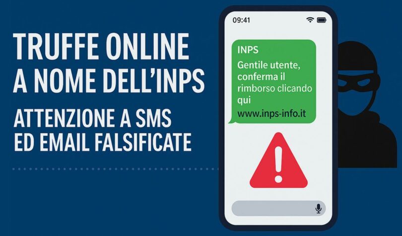 TRUFFE ONLINE A NOME DELL’INPS: ATTENZIONE A SMS ED EMAIL FALSIFICATE