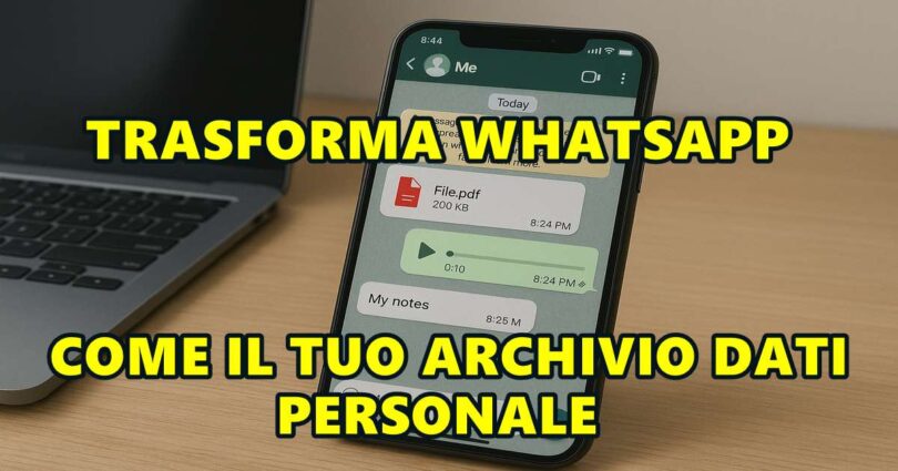 UTILIZZA WHATSAPP COME IL TUO ARCHIVIO DATI PERSONALE