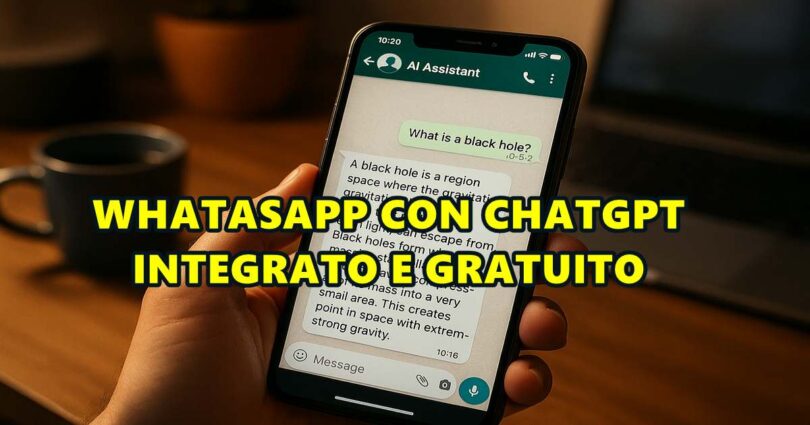WHATSAPP: PUOI PARLARE CON IL TUO “ASSISTENTE DIGITALE” CHATGPT OGNI VOLTA CHE VUOI (ED È GRATUITO!)