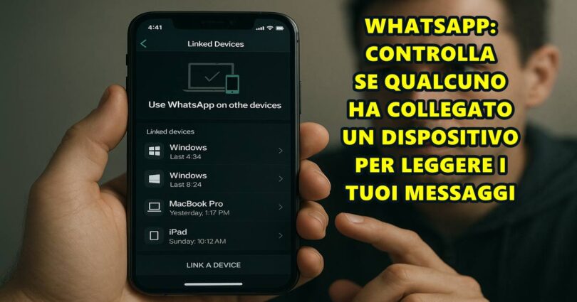 WHATSAPP: CONTROLLA SE QUALCUNO HA COLLEGATO UN DISPOSITIVO PER LEGGERE I TUOI MESSAGGI