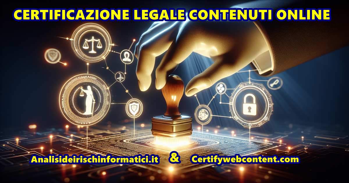 testo per comunicato stampa certificazione pagine web