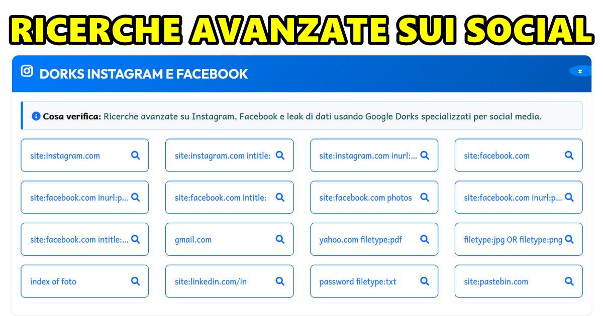 VerificareReputazione.it : nuova funzionalità per ricerche avanzate su Social Media