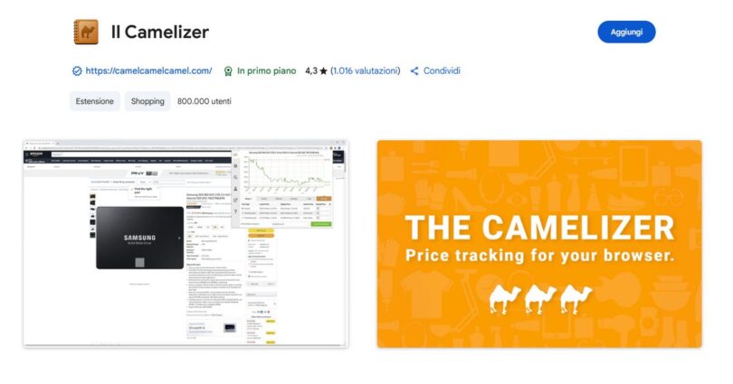 Risparmiare in modo intelligente su Amazon grazie a CamelCamelCamel 1 Risparmiare in modo intelligente su Amazon grazie a CamelCamelCamel