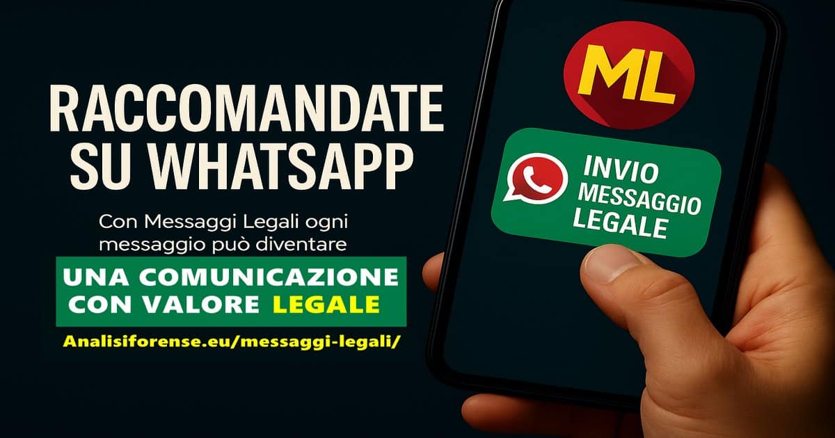 Inviare una Raccomandata su WhatsApp è possibile grazie a “Messaggi Legali”