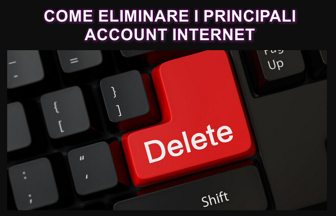 come eliminare account internet