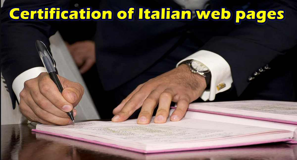 certificazione di pagine web italiane
