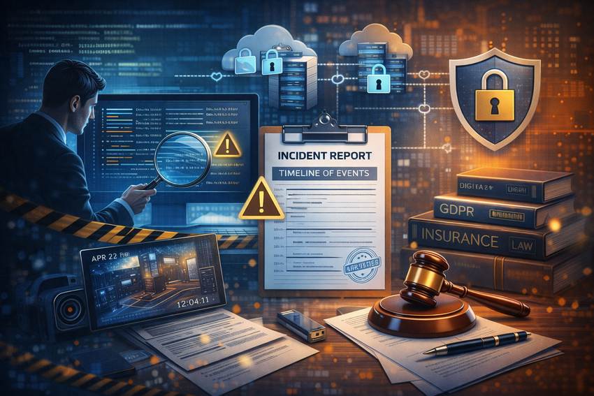 Incident response legale tecnica con raccolta prove e supporto al contenzioso